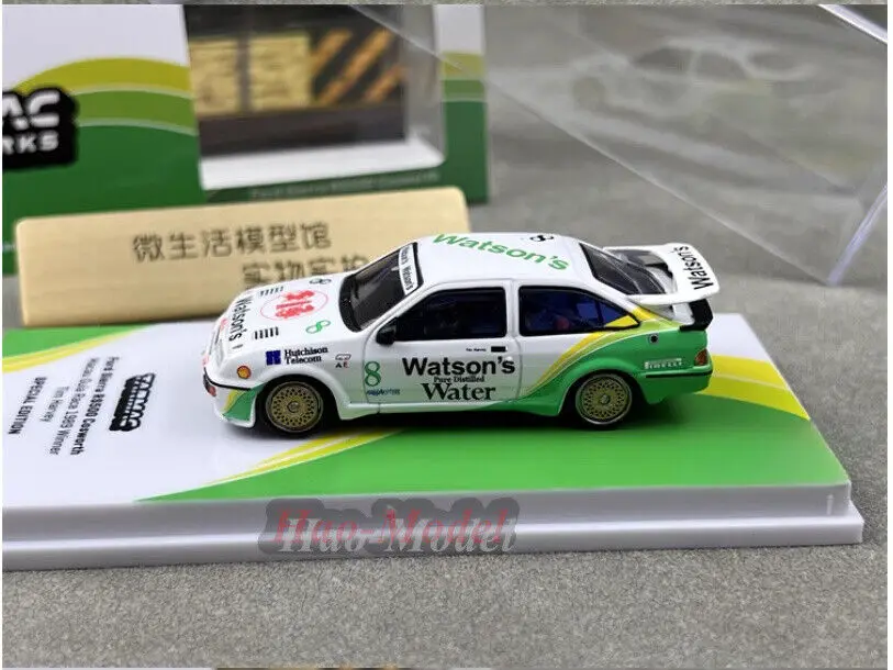 TW 1/64 para Ford RS500 Sierra Cosworth coche en miniatura de aleación simulación Diecast juguete de simulación regalo de cumpleaños Hobby colección de exhibición