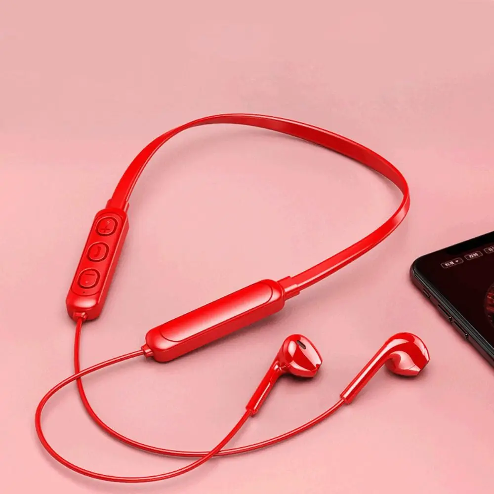 Earphone Olahraga Tali Leher Earphone Bluetooth 5.0 Bilateral dengan Mikrofon Headset Bluetooth Headphone Bluetooth Earphone Bluetooth