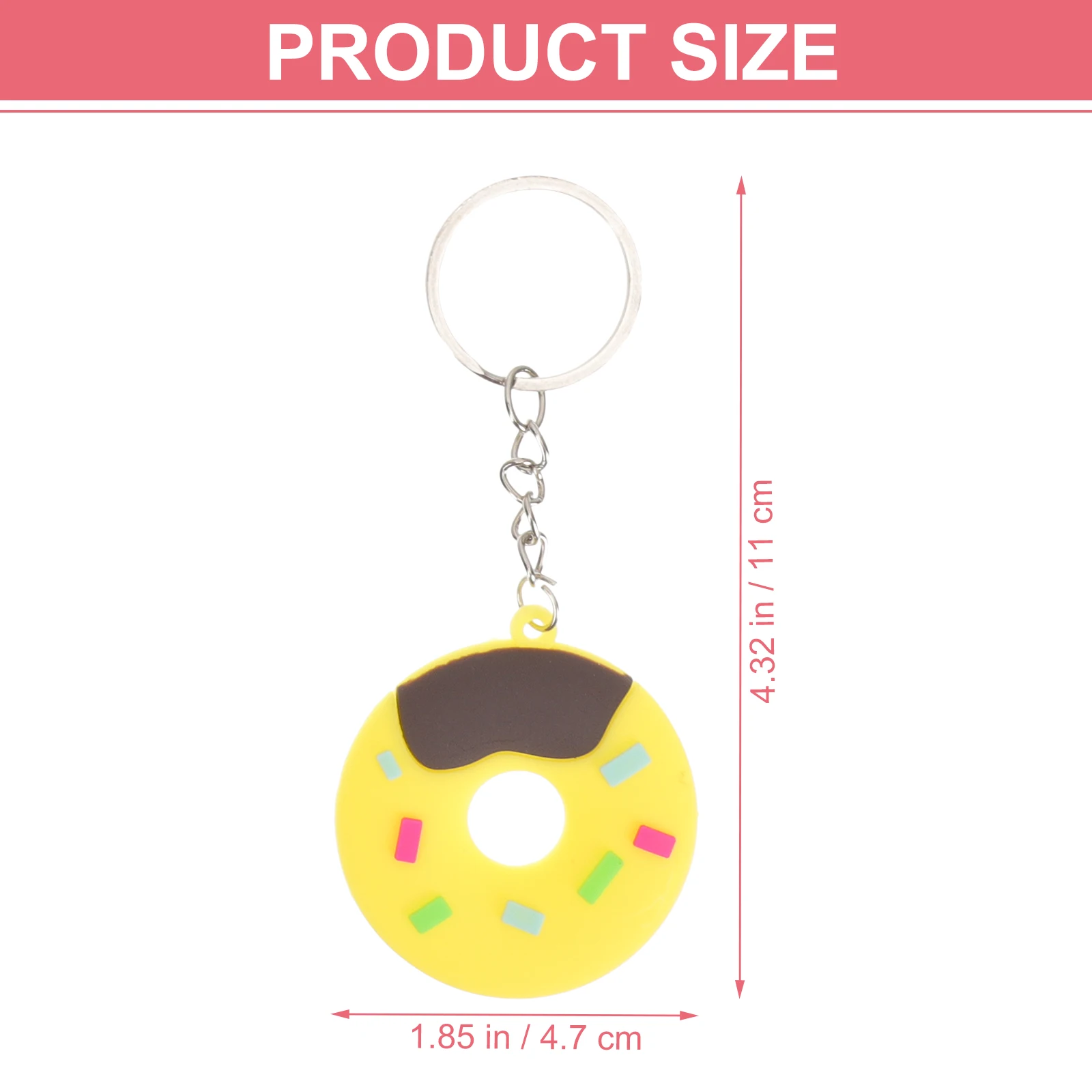 

24Pcs Donut Keychains Rings Party Favors Kids Birthday Halloween Christmas Donut Party Supplies Gifts Key Ring