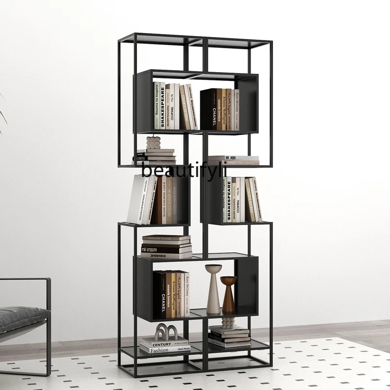 

Living room partition wrought iron Bogu frame Office floor rack Creative display stand