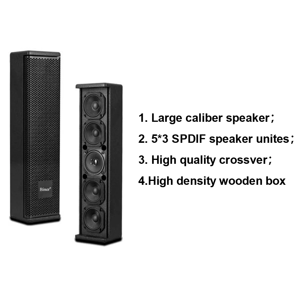 Factory price DS50 Unit 5 speakers sound system professional loudspeaker column 100w for dj sound