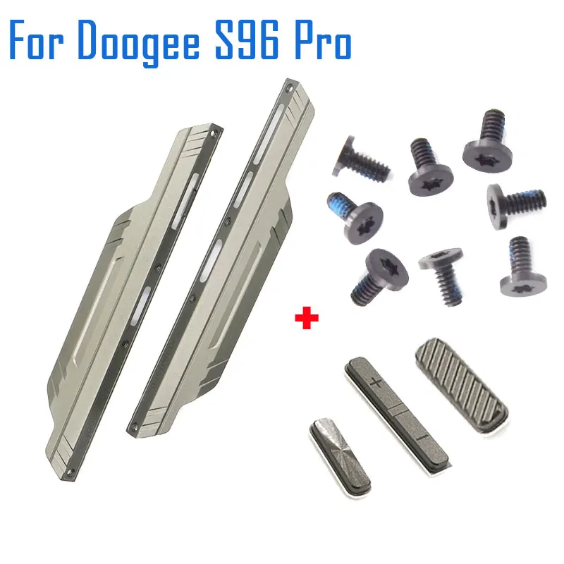 

For Doogee S96 Pro Housing A Front shell Middle Side Metal Frame Cases Middle Case+Power Volume Function key+Screws Accessories