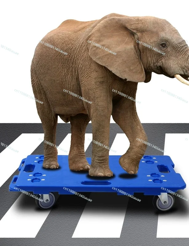 Universal Wheel Flatbed Truck, Hand Push Truck, Trolley Pulling Truck Mobile Flat Plate Pulley Can Be Spliced