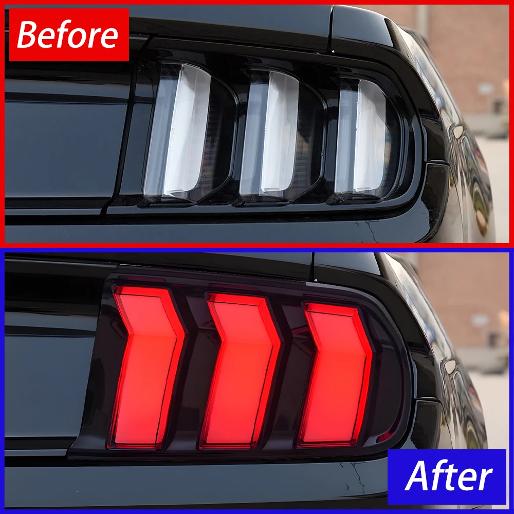 Auto Rear Lamps Assembly For Ford Mustang 2015-2023 Upgrade LED Flashing Turn Car Taillights Plug and Play Accessories