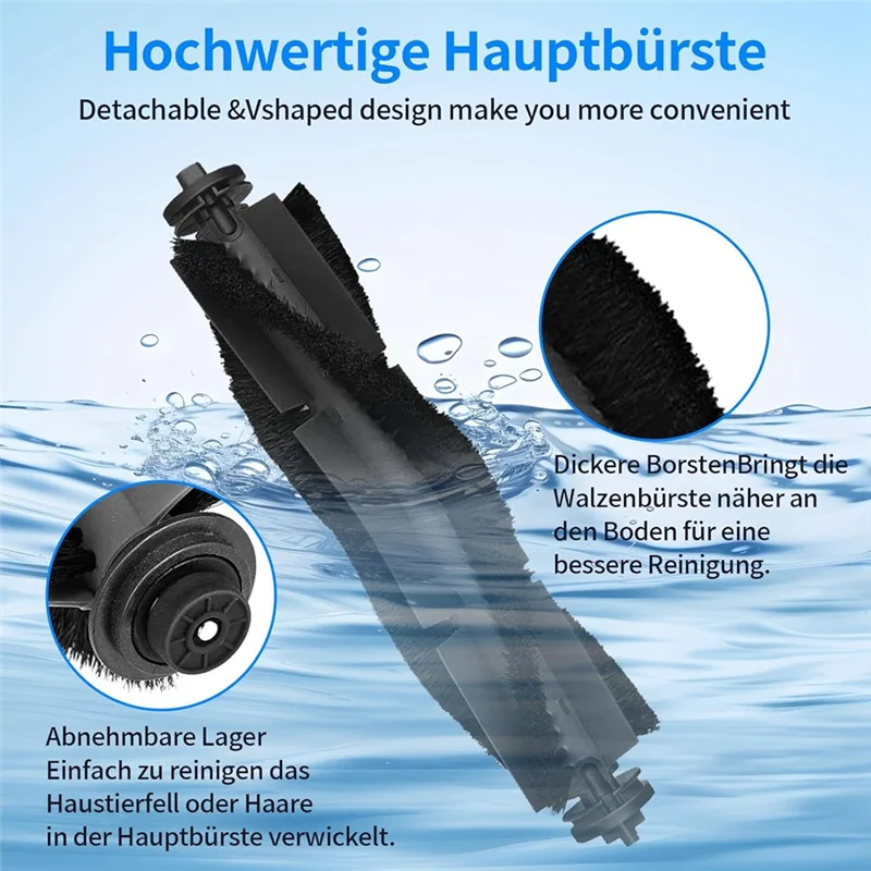 Für Eufy X8 Pro SES Roboter Staubsauger Wichtigsten Seite Pinsel Hepa-Filter Mopp Tuch Staub Taschen Ersatzteile-A58E