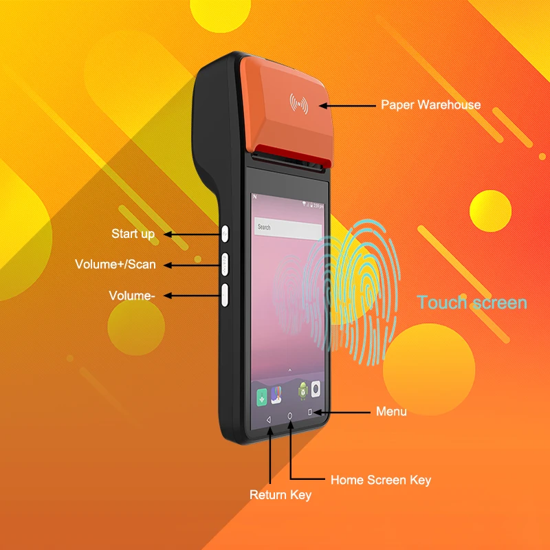 

Handheld Smart Touch All In One Screen 4G WiFi Pos Electronic Payment Terminal PDA