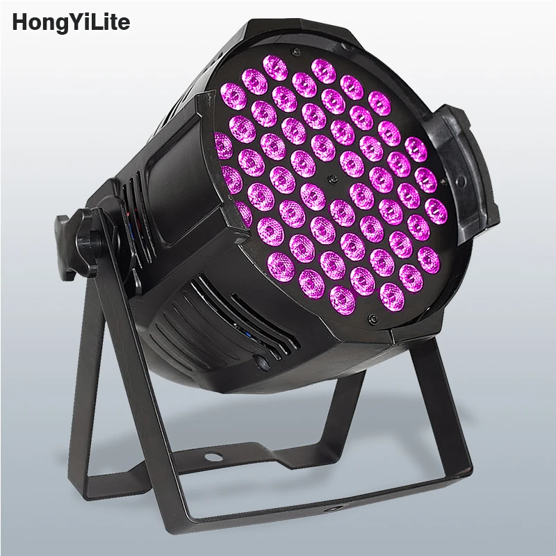 

HongYiLite 54x3W RGB PAR Light Powercon вход/выход алюминиевый корпус 7CH DMX512 стробоскопический эффект активный звук для концертных сценических мероприятий