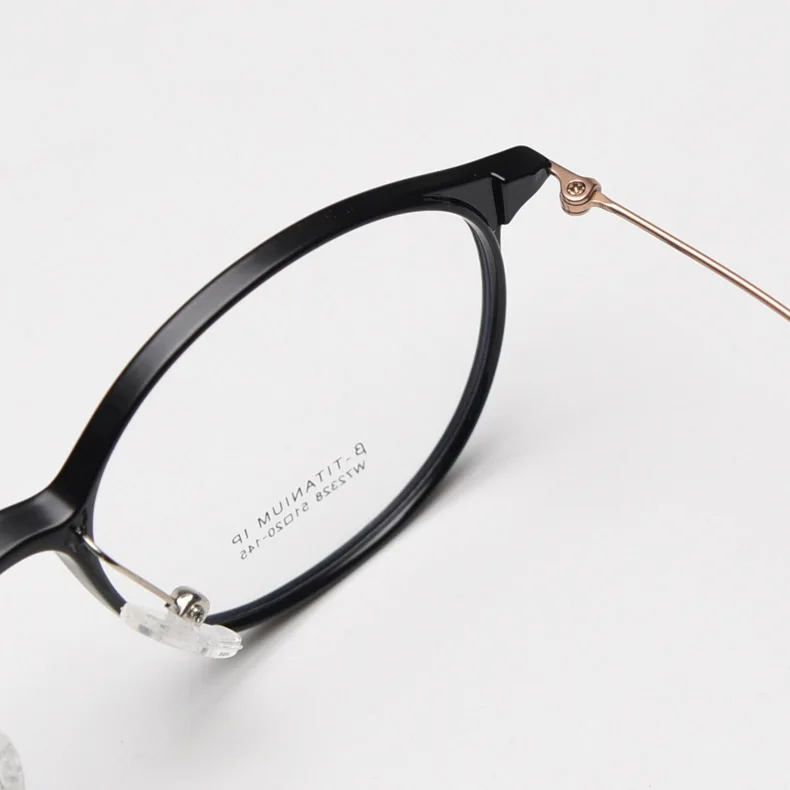 57319 Hochwertige Titan-Brillengestelle, ultraleicht, mit Frühling verschreibungspflichtig, für Herren und Damen, klare Brillen – Detail 13