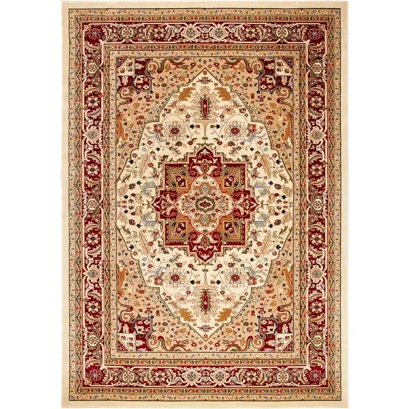 Area Rug Traditional Oriental Design, Non-Shedding & Easy Care, Ideal for High Traffic Areas in Living Room, Bedroom