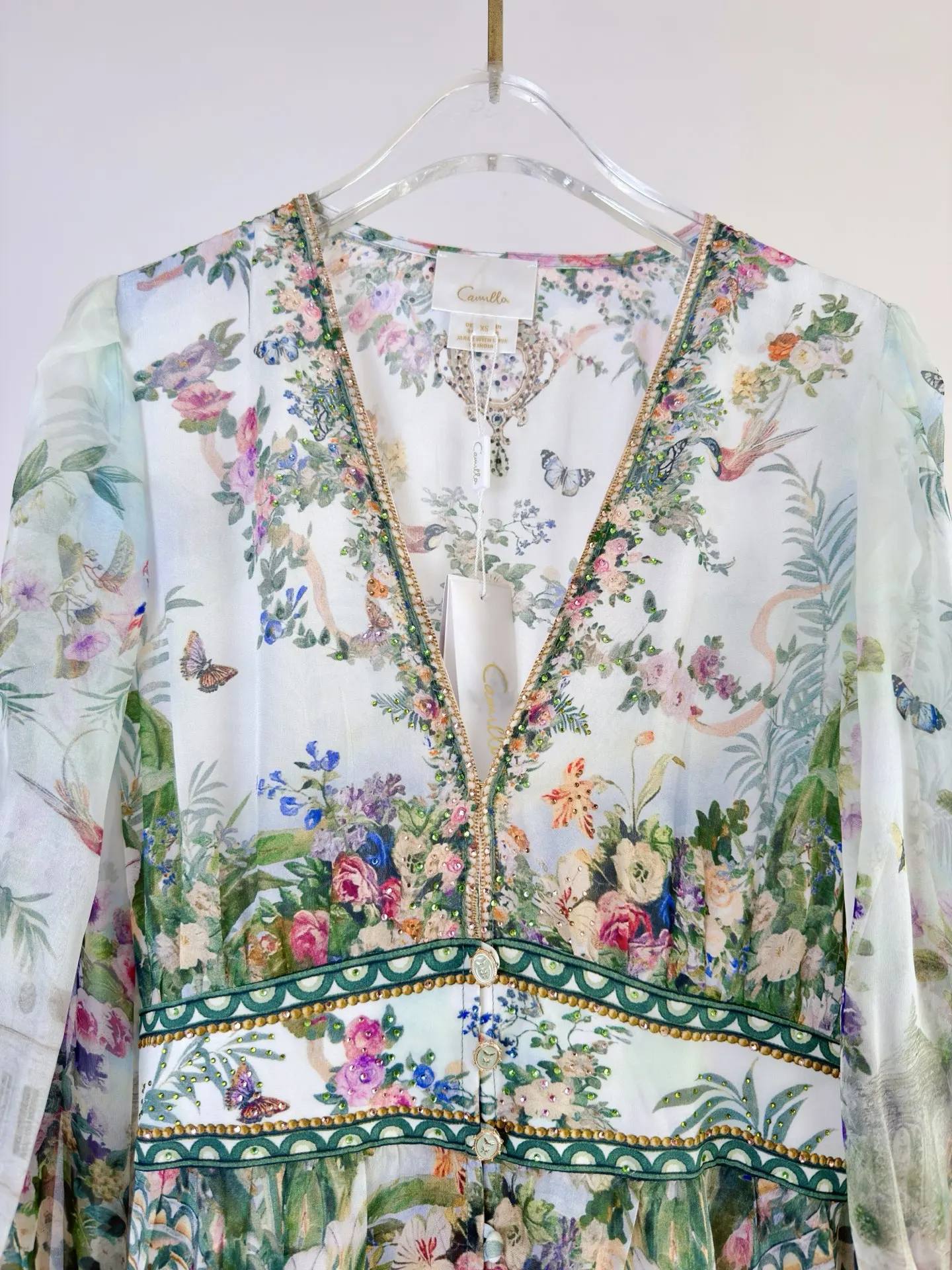 ชุดเดรสยาวลายดอกไม้สไตล์วินเทจ - V Vintage Fashion บทวิจารณ์และราคา