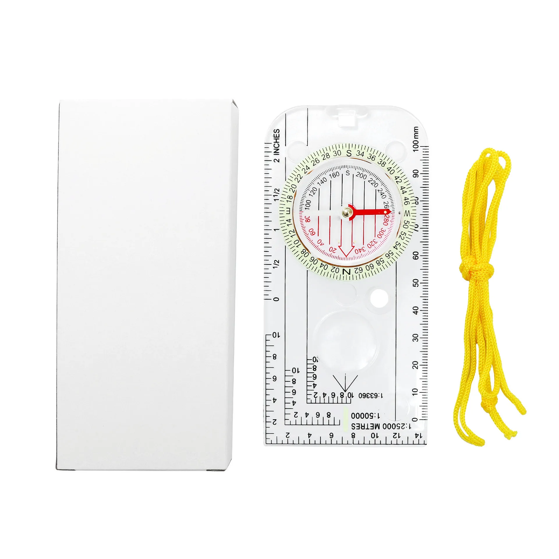 بوصلة احترافية متعددة الأغراض للخريطة في الهواء الطلق اتجاهية على الطرق الوعرة مقاومة للماء للبقاء على قيد الحياة البرية والمشي لمسافات طويلة والتخييم