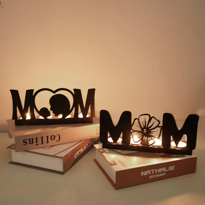 

European Style Ornaments Festival Mother'S Day Iron Metal Crafts Candle Holders