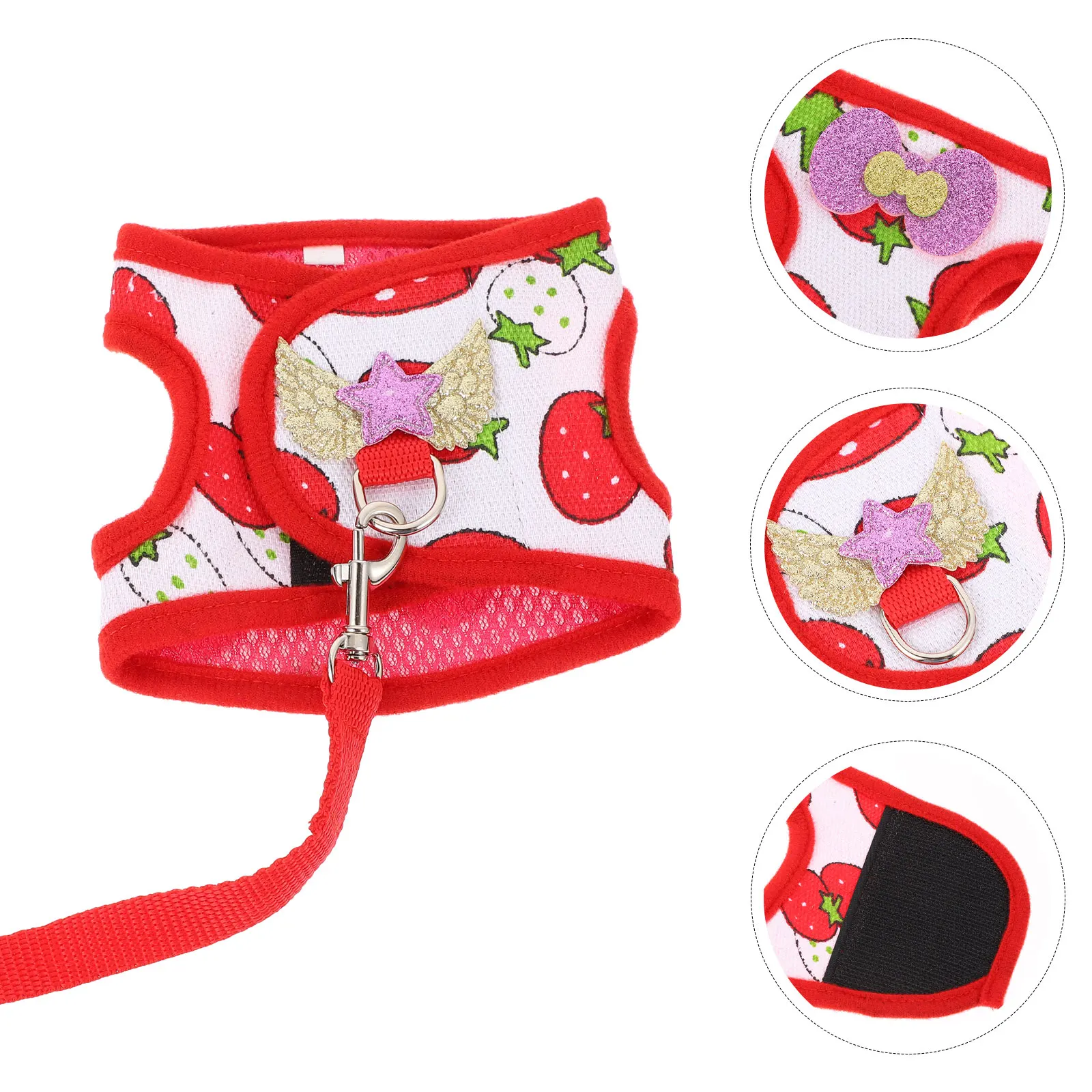

Stylish Rabbit Harness Vest Pet Supplies Creative Decorative Clothing Small Animals Trendy Comfortable Design Leash Hook Bunny