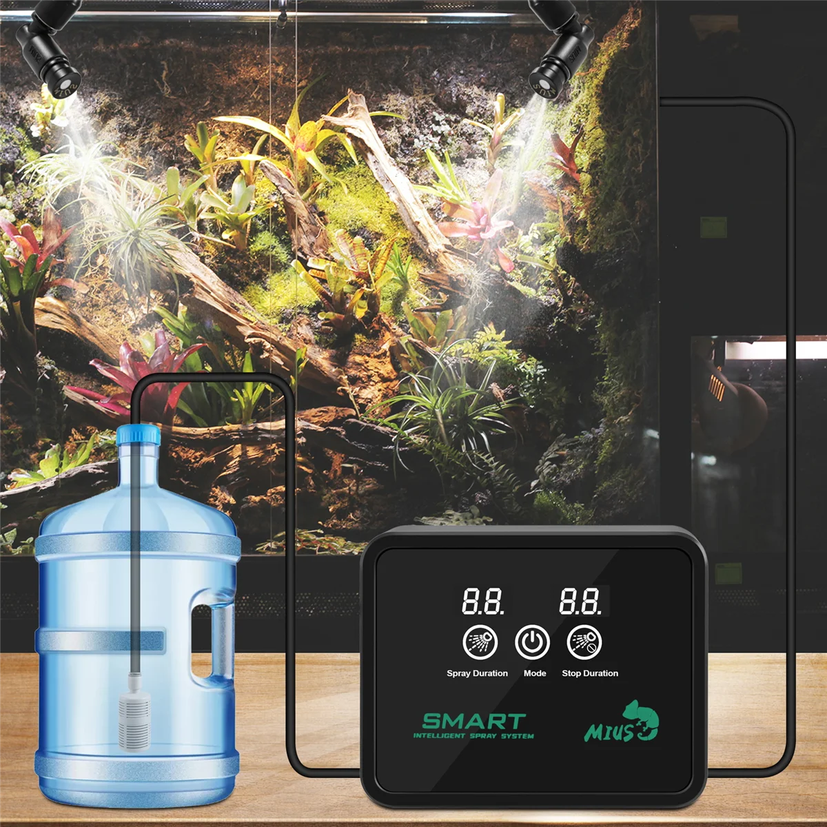 MIUS Intelligent Automatic Mist Spray System Set Electronic Timer LCD Screen Sprinkler Controller Terrarium Spraying Kit HOT