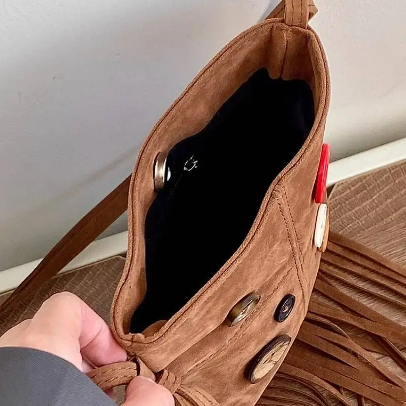 กระเป๋าสะพายไหล่สไตล์วินเทจญี่ปุ่น Y2k แฟชั่นผู้หญิง กระเป๋าใส่โทรศัพท์มือถือขนาดเล็กแบบมีกระดุม สไตล์ลำลอง น่ารัก กระเป๋าถือแบบสะพายข้าง