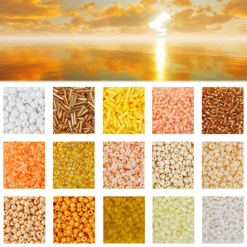 Jewelry Making Kit Seed Beads Set Glass Beads Set Bracelets Necklace Ring Making Seedbeads Kit For DIY Art Craft