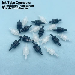 10Sets Inkjet Printer UV Solvent Plastic Ink Tube Connector Hose Pipe Transfer Adapter Joint For XP600 TX800 i3200 DX5 DX7 Head