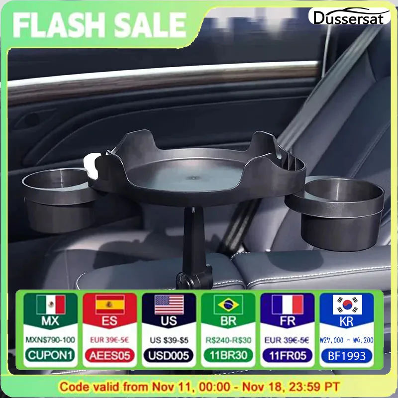 Car Cup Holders, Car Tray Storage Racks, 360 Degree Rotation Adjustable Stands, Auto Accessories, Food Tables