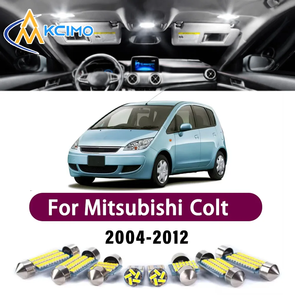 LED Interior Light Kit For Mitsubishi Colt 2004-2012 Dome Map Lamp White Blue Car Accessories Super Bright