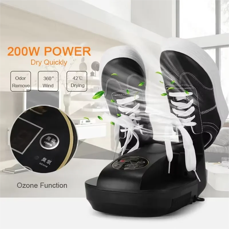 Boot Shoe Dryer Warmer with Ozone Odor Removal Quick Drying Folding Boots Heater Length Adjustable for Shoes Gloves Socks Hats