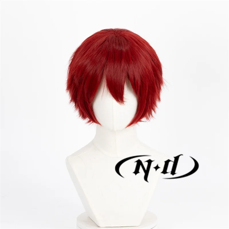ND Gaara تأثيري الباروكات أنيمي تأثيري قصير شعر أحمر الباروكات لحزب Comic Con Coser موضوع الشعر الاصطناعية عالية الجودة