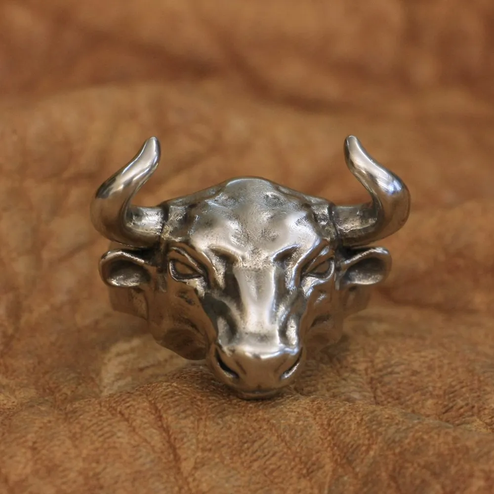 Cupronickel Bull Ring Biker Punk Jewelry CP198 US Size 7~15