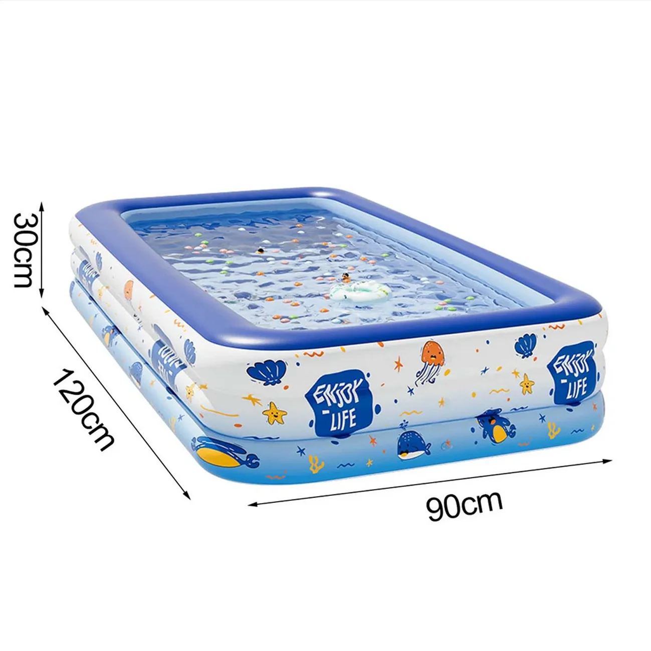1PC Swimming Pool for Family Pattern Blue Big Inflatable Large PVC Pools Swimming Pools Indoor Outdoor Bathtub image 3