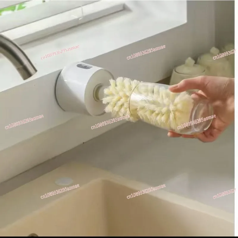 Multifunctional hanging type, rechargeable electric cup brush, extended cup washer three-in-one cup brush