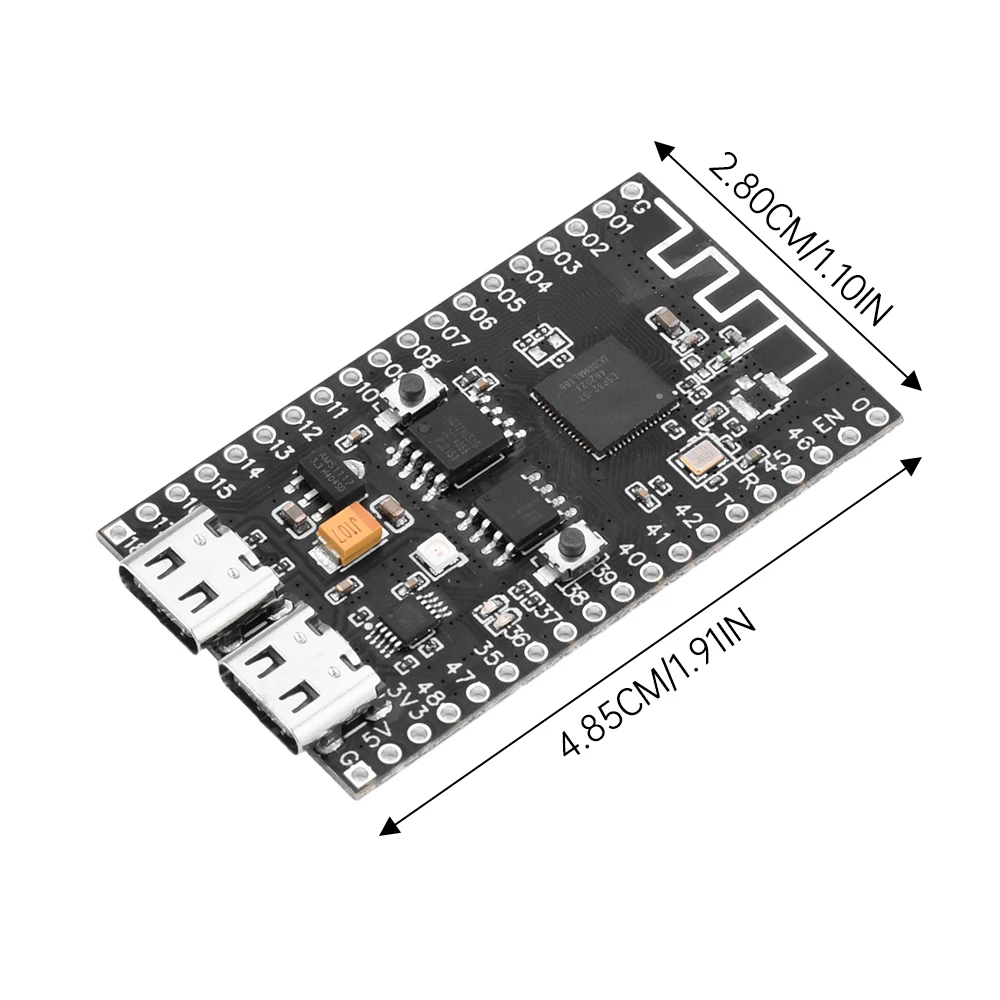 ESP32-S3 papan pengembangan N16R8, untuk Arduino 8MB PSRAM 16MB FLASH dengan WS2812 LED CH340 tipe-c WiFi modul Bluetooth ESP32 S3
