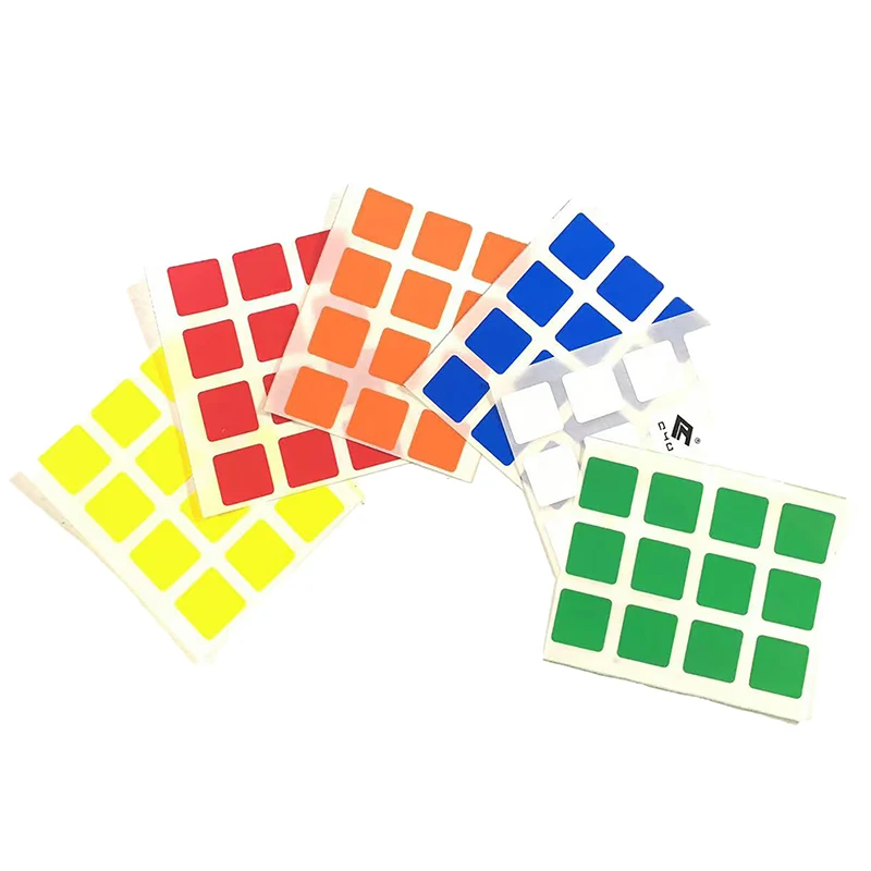 High Quality Replace Bright Color 3x3 Speed Cube Sticker Cubo Magico Toy For Children Adult Gift Kids 3x3x3  Stickers