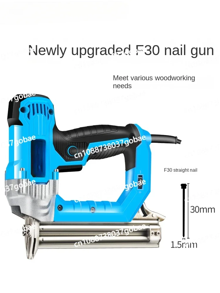 Pneumatic Nail Gun Electric F30 Straight Nail Grab Steel Row Nail Steam Ding Electric Tools