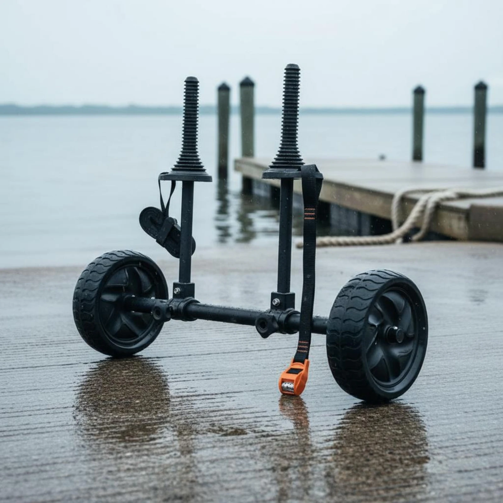 Kayak Trolley Sand Friendly Paddleboard Trolley Beach Kayak Trolley Strap Tie-down Small Watercraft Trolley Solid Tires