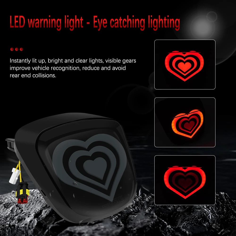 

Heart Turn Signal Light LED Rear Lights Motorcycle Taillights Lighting Indicator Accessories For Vespa Sprint Primavera 150