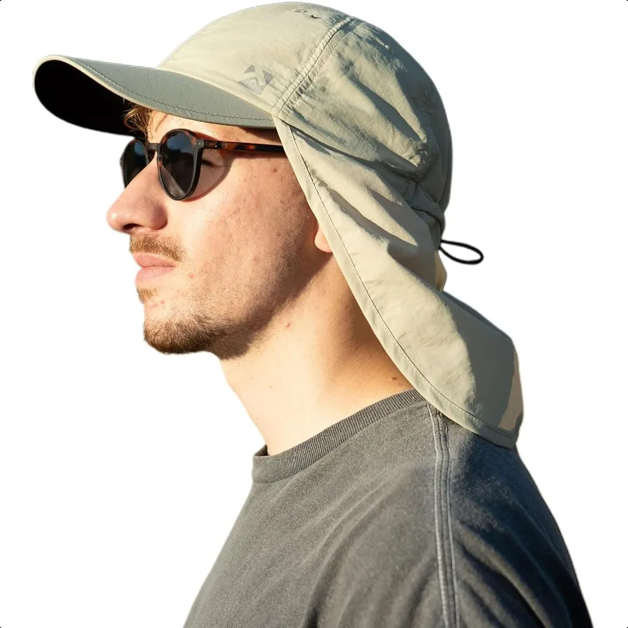 

L XL XXL UV50+ Waterproof Neck Flap Baseball Sun Cap