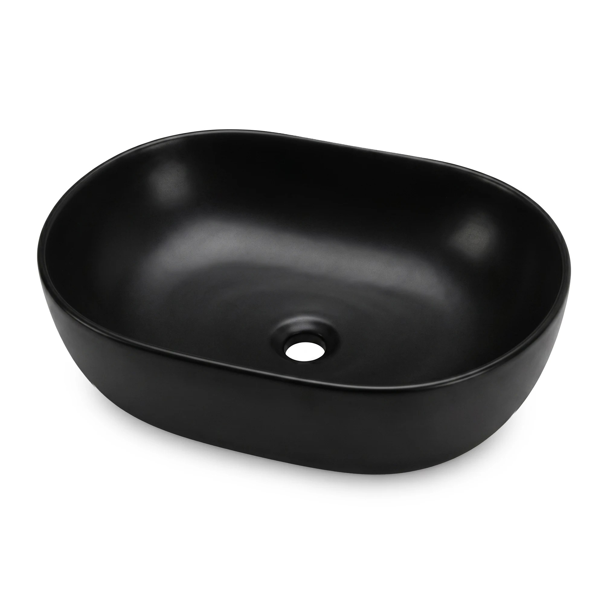 ELIPSE ovale keramische wastafel, 49 cm, matzwart
