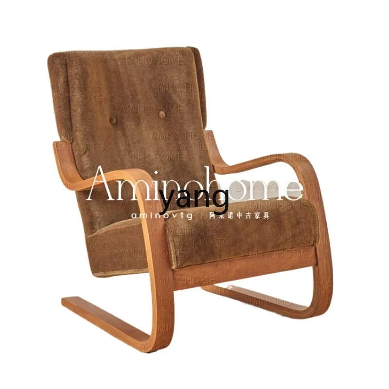 

Yjq Mid-Ancient High-Grade Single-Seat Sofa Chair Living Room Solid Wood Leisure Quiet Decorative Chair