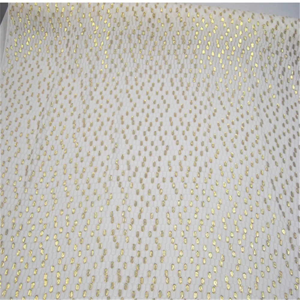 Summer Soft Breathable Qualified Silk Jacquard Metallic Fabric Lurex White Fashion Dot for Apparel Suit Kimono Shirt