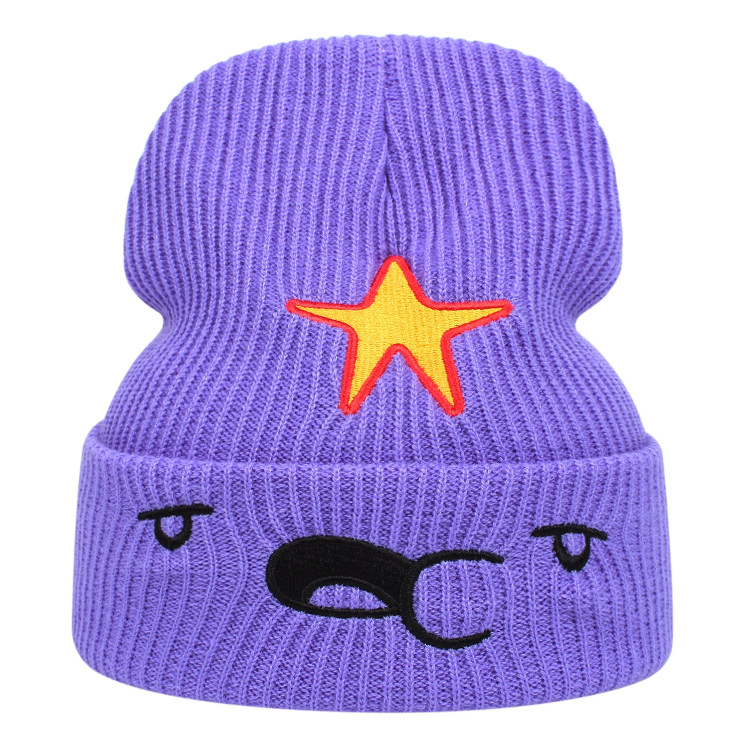 New Adventure Time Purple Beanies Hat Men Woman Personality Hip Hop Fashion Winter Warm Hat Knitted Soft Caps Bone Ski Skullies