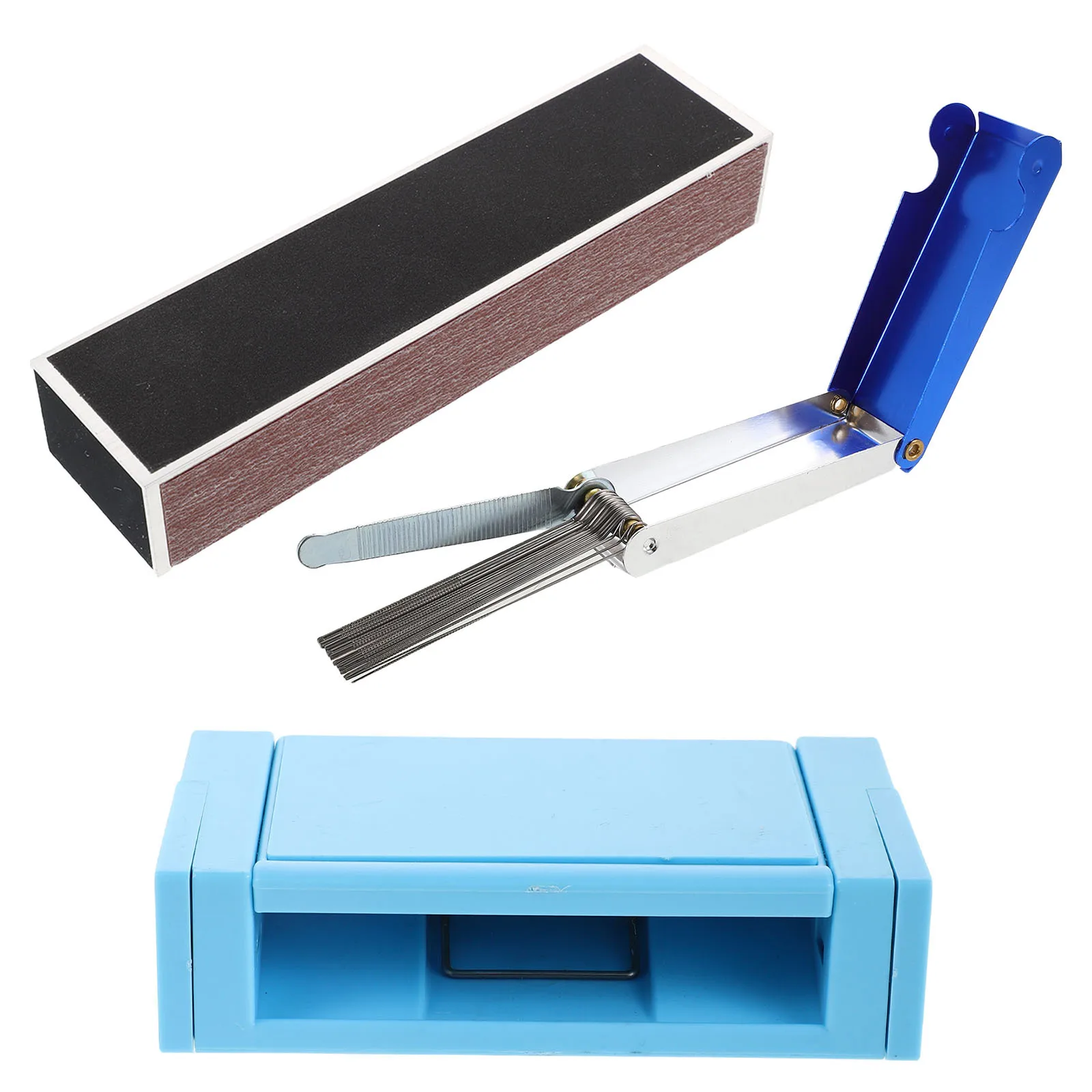 

1Set Guitar Luthier Tool Kit Guitar Grinding Sander Nut Slotting File Fretboard Guard Protectors Bridge Saddle for Accurate