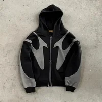 American  Retro Letter Printed Devil Pattern Hoodie Y2k Harajuku Casual Couple Zipper Hoodies Sweatshirt Fashion Street Clothing - Image 4