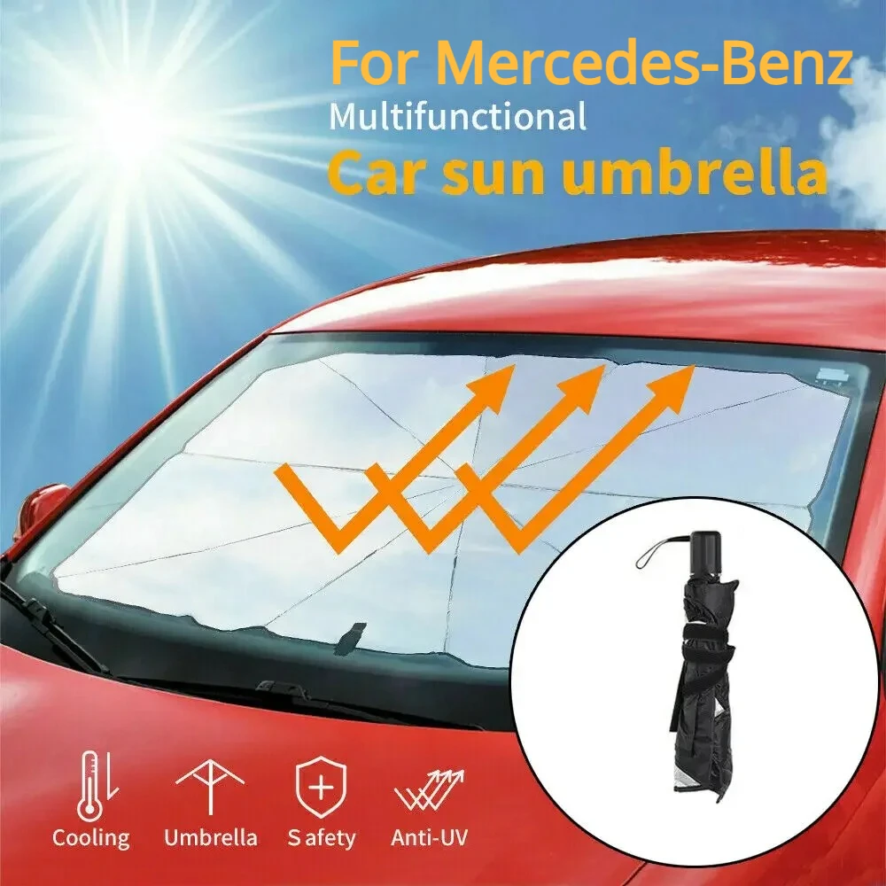 

Car Front Window Sunshade Cover Sun Shade Windshield Visor Windscreen Folding Auto UV Protection Curtain For Mercedes Benz