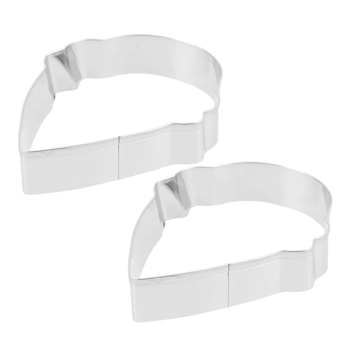 2Pcs Premium Stainless Steel Ice Cream Cone Shaped Cookie Cutter Set for Baking Decorating Cookies Pancakes Sugar Dough Crafts