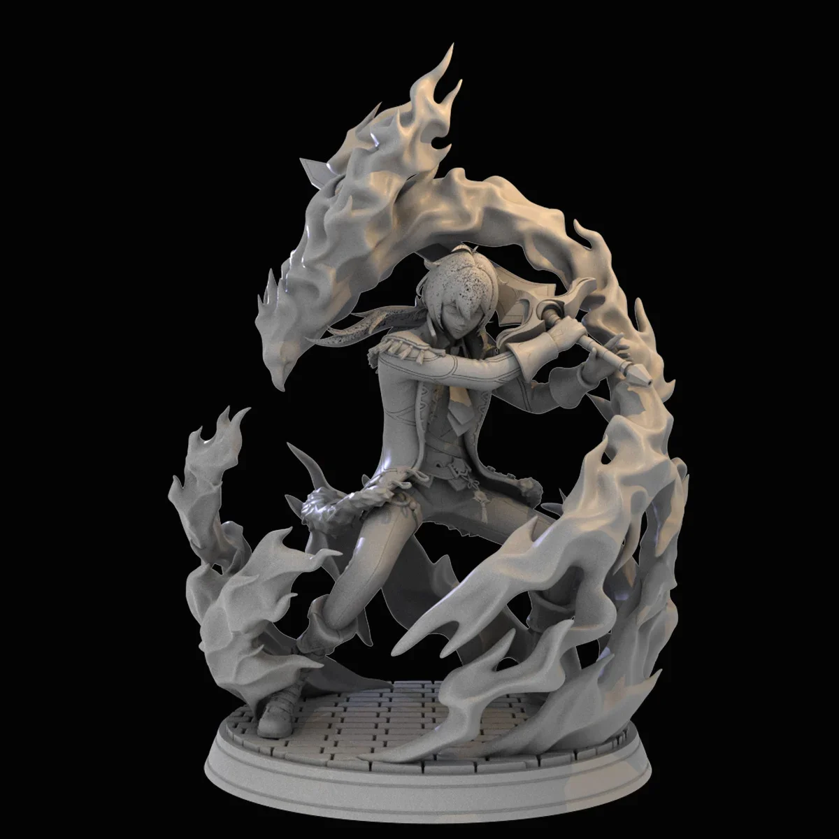 Game animation Genshin Impact Diluc Ragnvindr 1/24 GK 1/12 3D printing resin handmade model