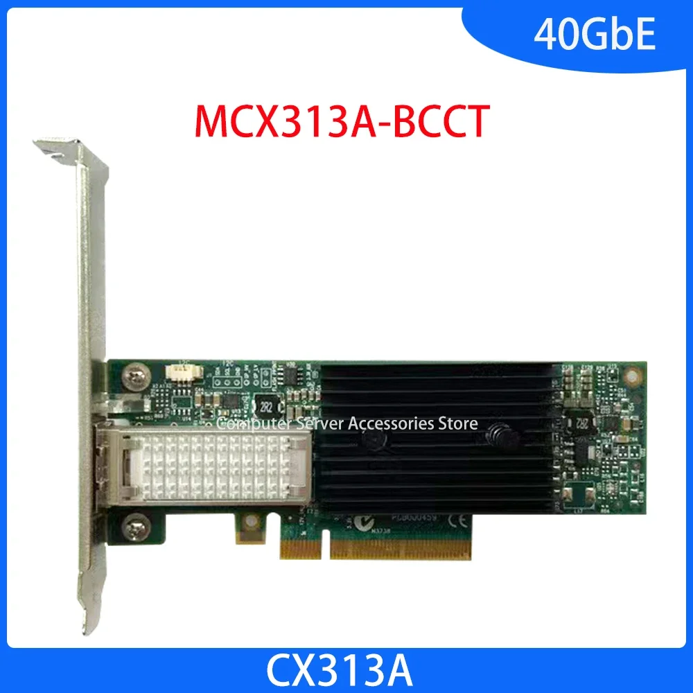 90% جديد الأصلي CX313A MCX313A-BCCT ConnectX-3 برو 40GbE PCI-E شبكة بطاقة جيجابت إيثرنت QSFP PCIe3.0 X8 منفذ واحد