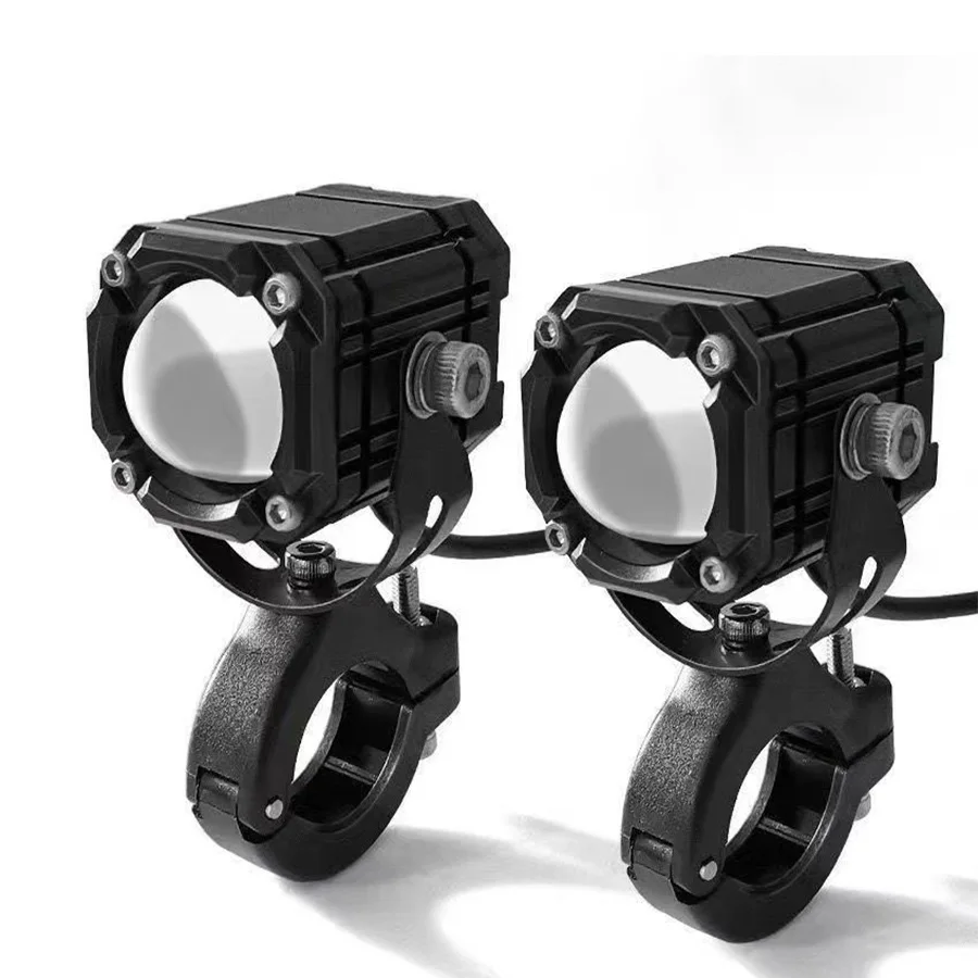 

12V-85V LED headlights, suitable for sports street motorcycles and cars, 4-color flashing IP68 level headlights