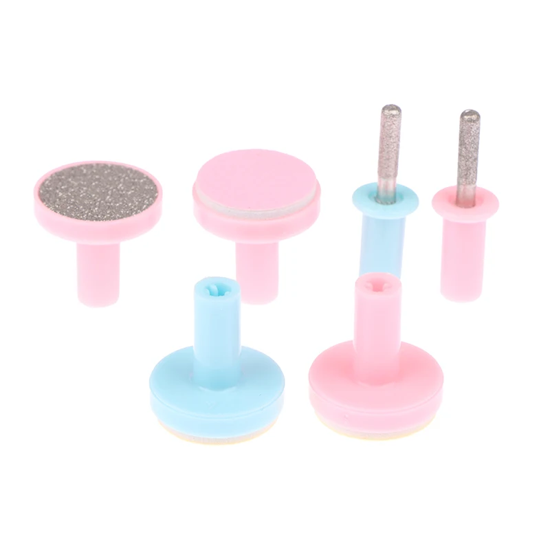 6 قطعة منصات ملف الطفل مسمار المتقلب استبدال رأس مطحنة وسادة كليبرز الكهربائية رؤساء القرص الصنفرة الرضع حديثي الولادة البولندية تو