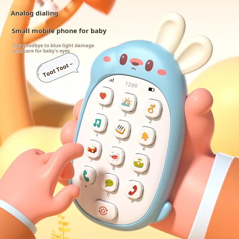 Téléphone portable de simulation TeWindsor pour enfants de 0 à 1 an, jouet de musique, éducation précoce, machine à histoires