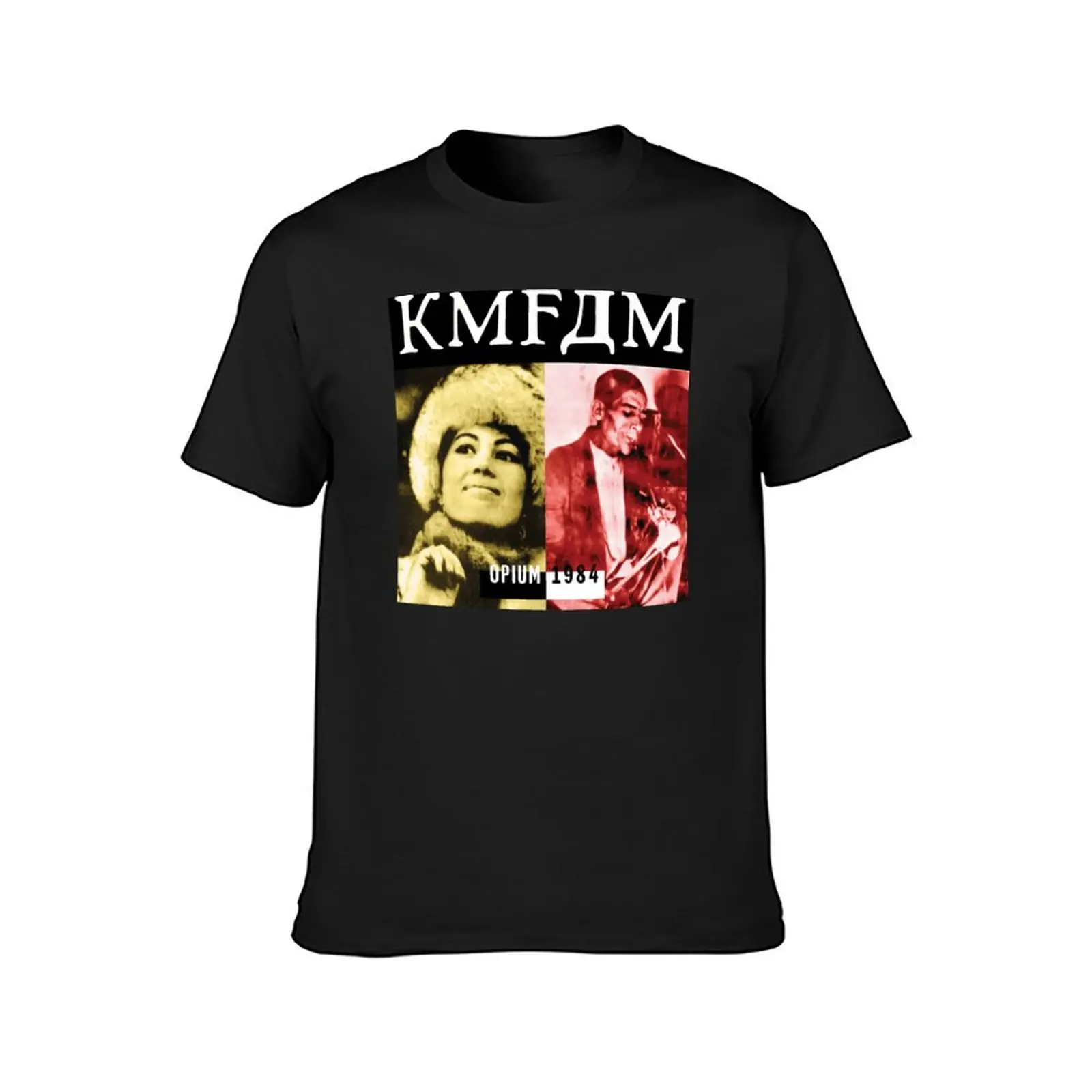 KMFDM Opium 1984 T-Shirt customs design your own for a boy Men's clothing