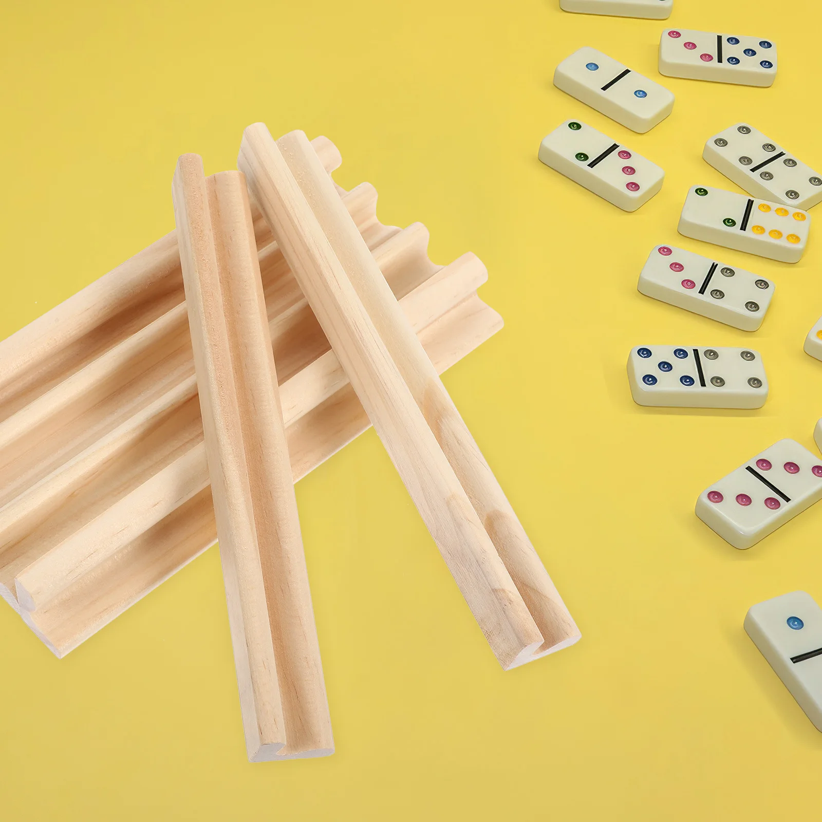 6 قطعة قواعد الحروف الخشبية رفوف الدومينو صياغة ألعاب المنظمون بطاقة صينية أصحاب البلاط مجلس الملحقات رفوف القطار المكسيكي #6