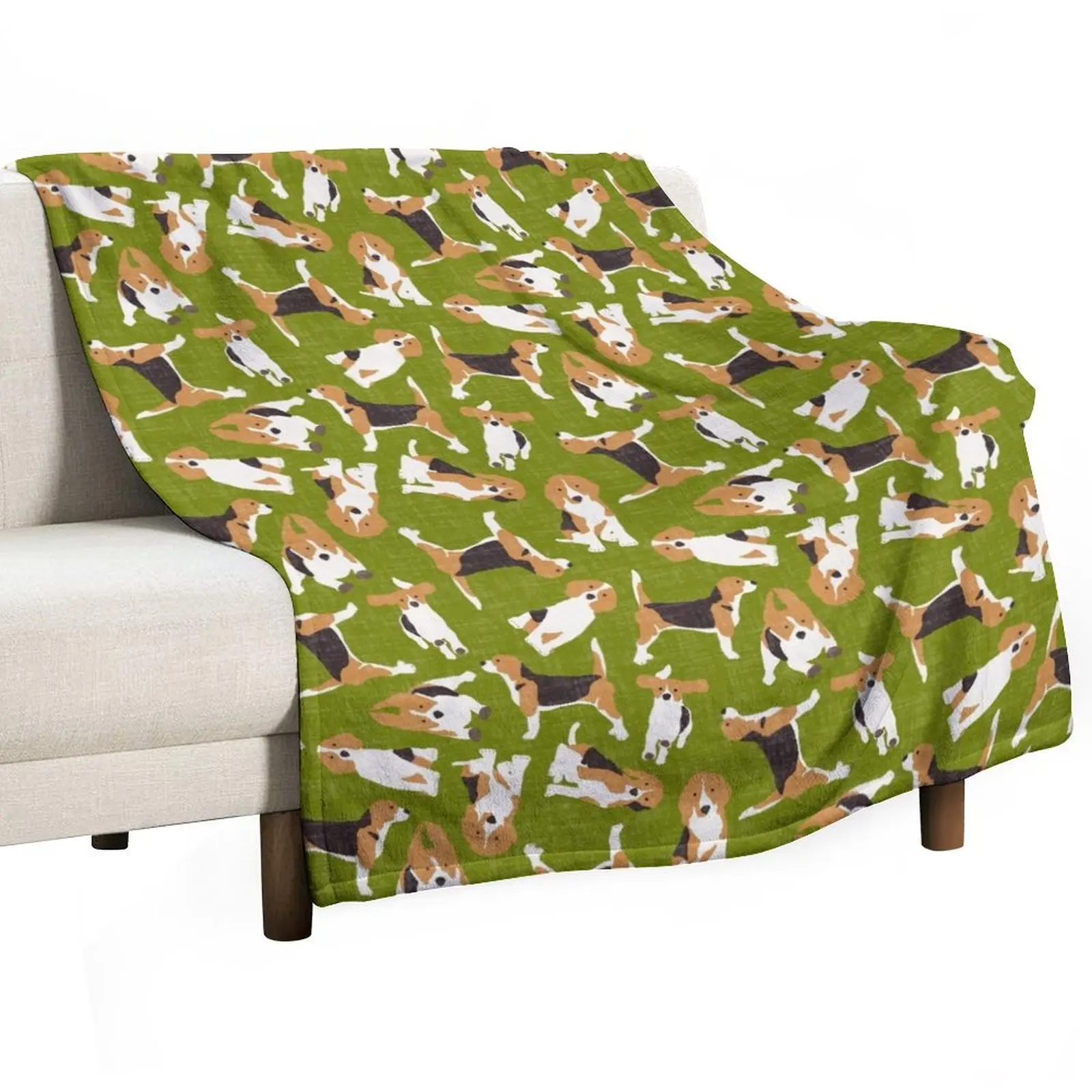 beagle scatter green Throw Blanket Blankets For Bed for sofa Tourist Blankets